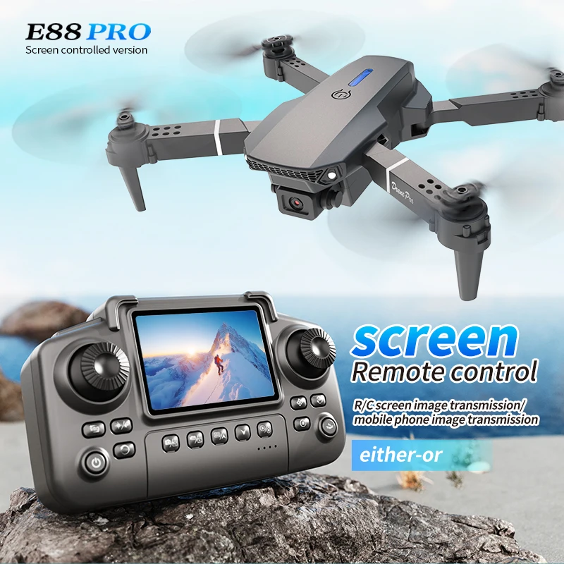 Drone Camera 4K - Professionele E88 PRO Drone met scherm,